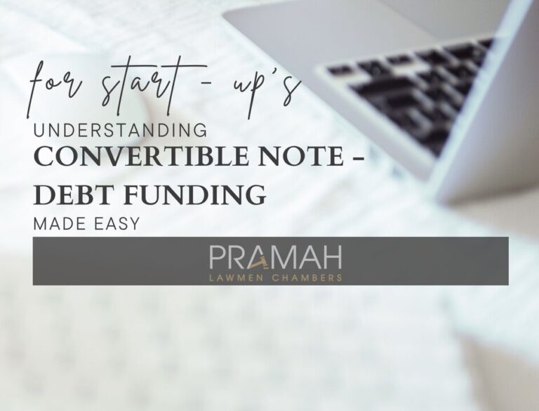 STARTUPs – CONVERTIBLE NOTE – DEBT FUNDING